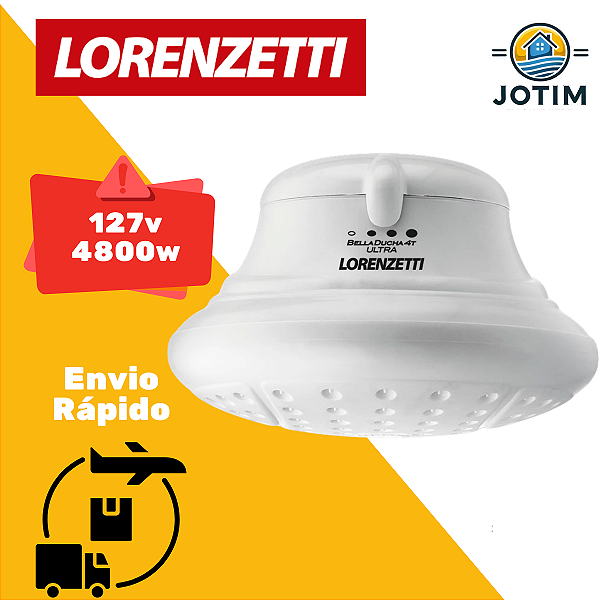 Chuveiro Elétrico Ducha Lorenzetti Bella Ultra 4 Temp 127V 4800W Ref 7531232
