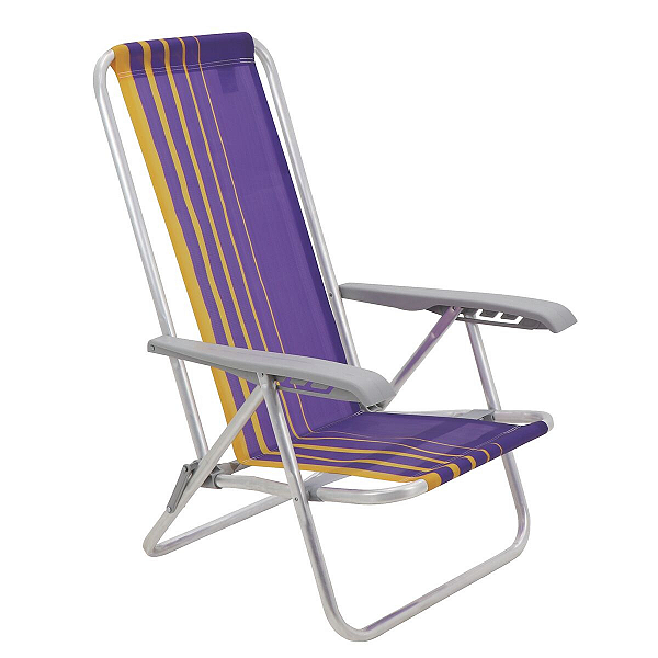 Cadeira de Praia Reclinável Bali Roxo 4P Tramontina