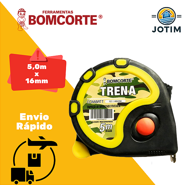Trena de Aço Combat 5,0m x 16mm Bomcorte