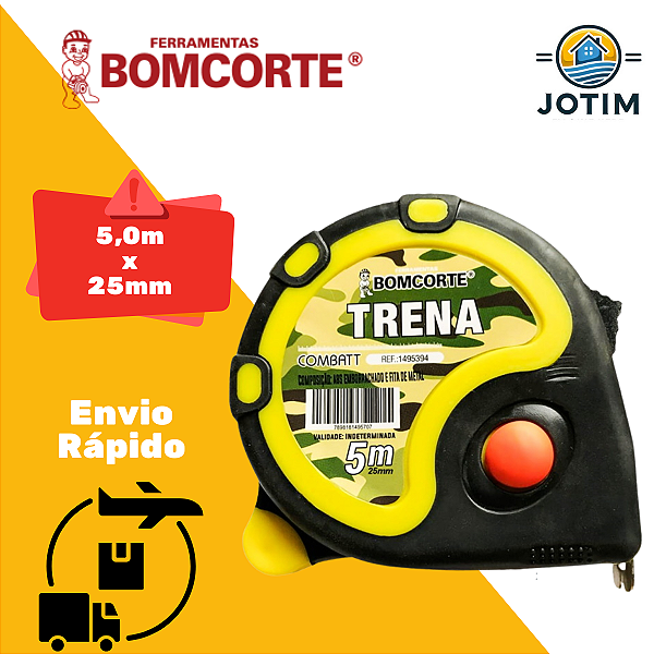 Trena de Aço Combat 5,0m x 25mm Bomcorte