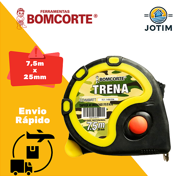 Trena de Aço Combat 7,5m x 25mm Bomcorte