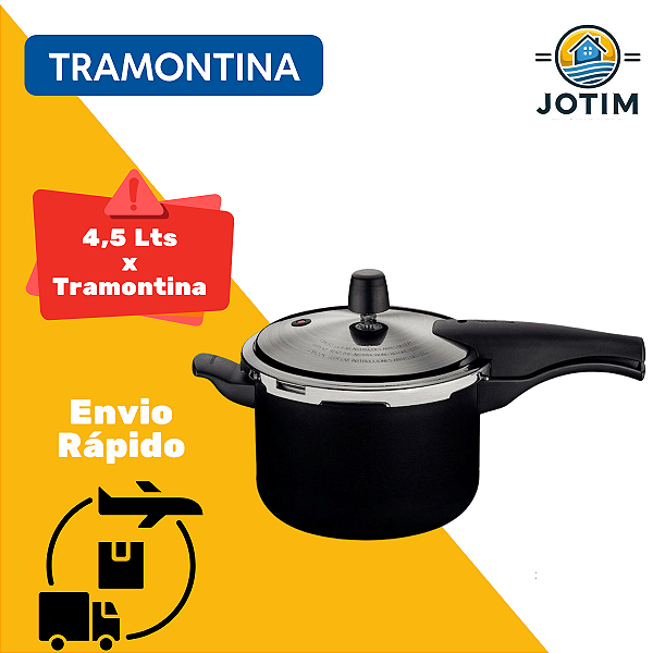 Panela de Pressão Tramontina Vancouver Efect Preta 4,5 Lts