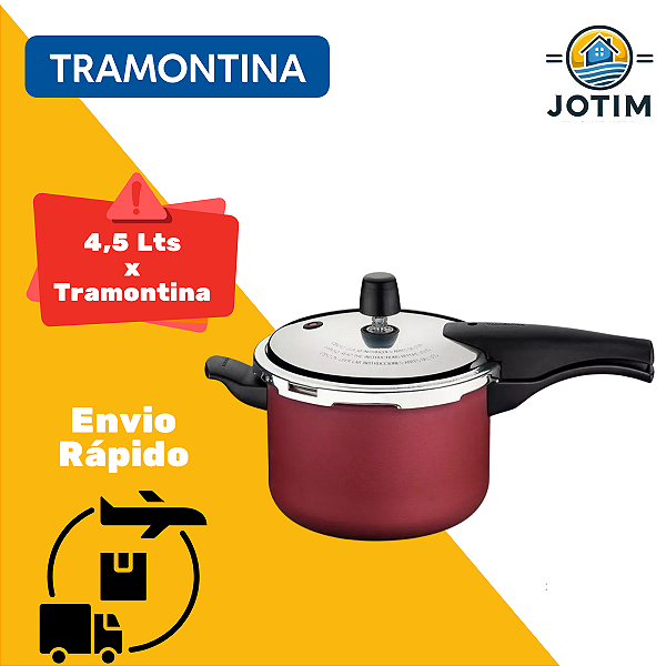 Panela de Pressão Tramontina Vancouver Vermelha 4,5 Lts