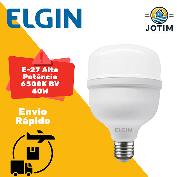 Lâmpada Led Bulbo E-27 Alta Potência 6500K BV 40W Elgin