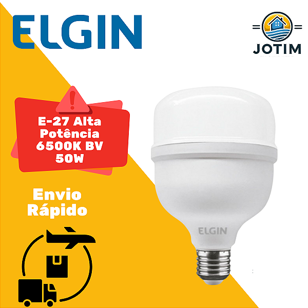 Lâmpada Led Bulbo E-27 Alta Potência 6500K BV 50W Elgin