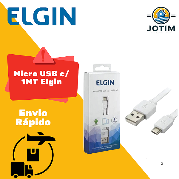 Cabo Celular Micro USB c/ 1MT Elgin