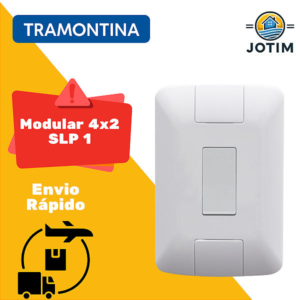 Conjunto Embutir Modular 4x2 SLP 1 Simples Vertical