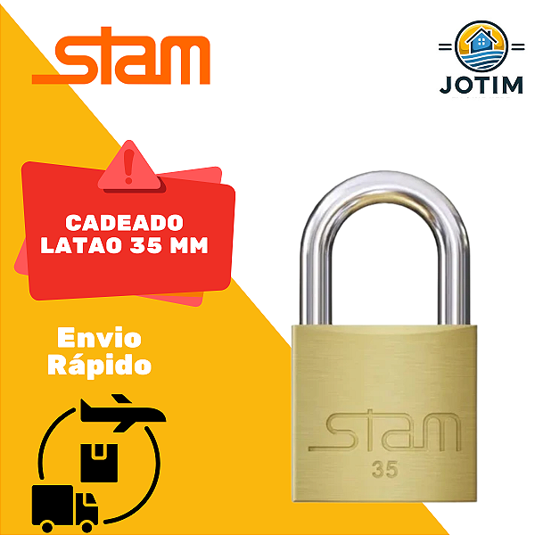 Cadeado de Latão Maciço 35 mm STAM