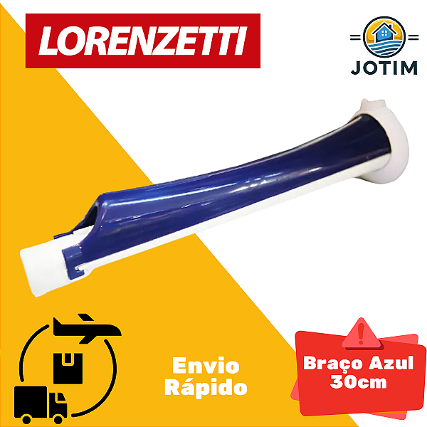 Braço para Chuveiro/Ducha Lorenzetti 30cm Elétrico Pvc Azul