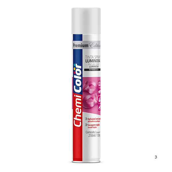 Tinta Spray Baston Fundo Branco Luminoso 250ml