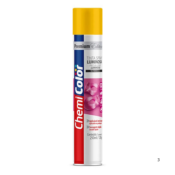 Tinta Spray Baston Amarelo Luminosa 250ml