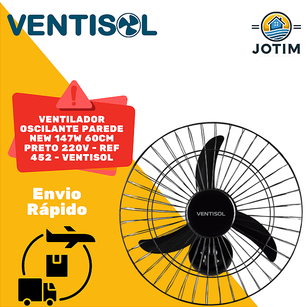Ventilador Oscilante de Parede Ventisol New 60 cm 220 V