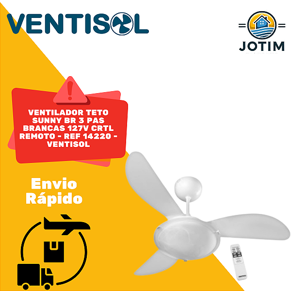 Ventilador de Teto Ventisol Sunny 96 cm
