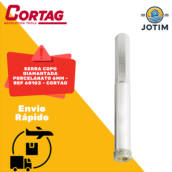 Serra Copo Diamantada Cortag 6 mm