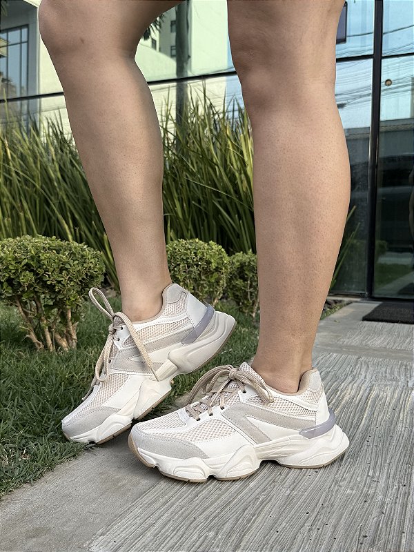 TÊNIS BIA BEGE/CINZA