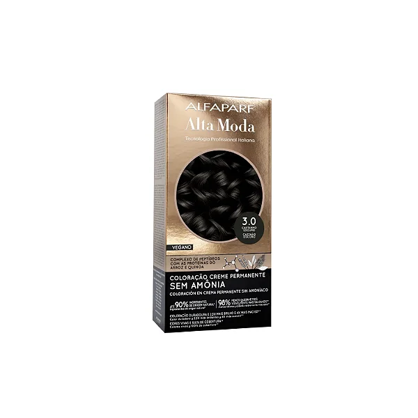 Tintura / Coloração Permanente Sem Amônia 3.0 Castanho Escuro