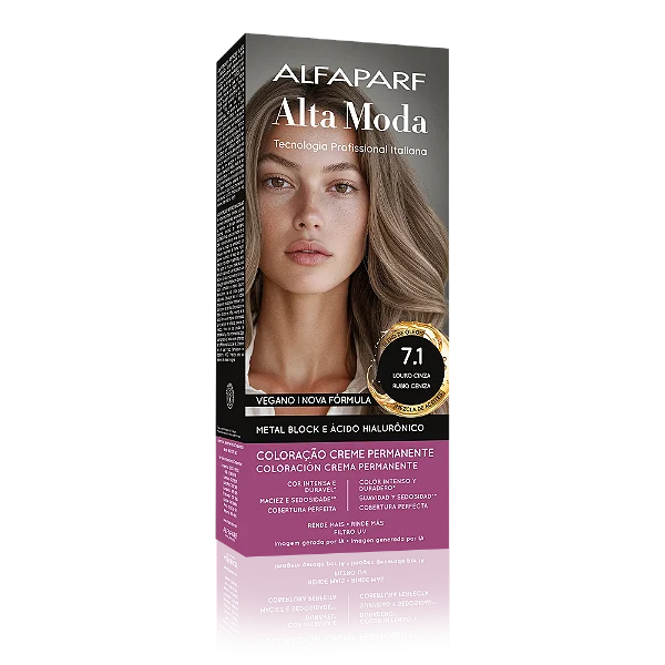 AlfaParf Alta Moda É Colore 7.1 Louro Cinza - Coloração Permanente