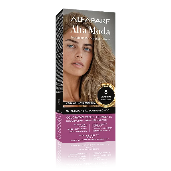 AlfaParf Alta Moda É Colore 8.0 Louro Claro - Coloração Permanente