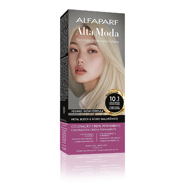 AlfaParf Alta Moda É Colore 10.1 Louro Extra Claro Cinza - Coloração Permanente