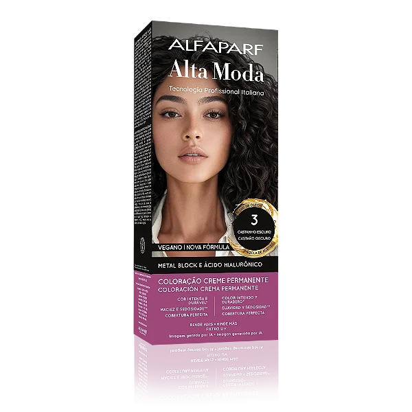 AlfaParf Alta Moda É Colore 3.0 Castanho Escuro - Coloração Permanente