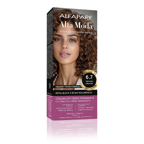 AlfaParf Alta Moda É Colore 6.7 Chocolate - Coloração Permanente