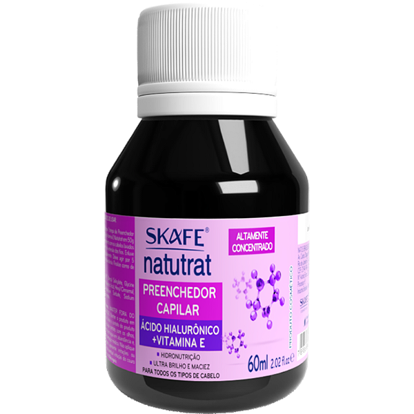 Óleo Preenchedor Capilar Ácido Hialurônico + Vitamina E Natrutat Skafe 60ml