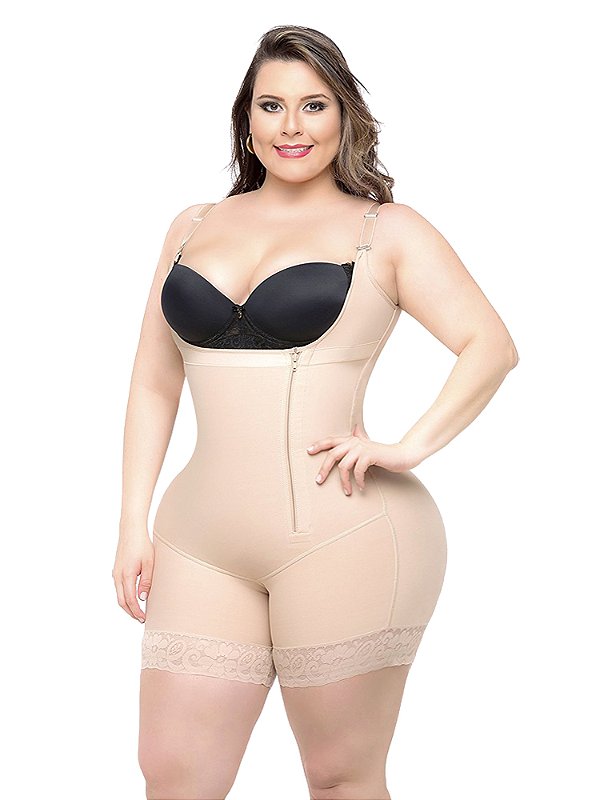 Body Modelador Perninha Anti-Flacidez Anti-Celulite Alta Compressão