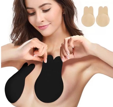 Sutiã Silicone Invisível Levanta Seios Orelha De Coelho