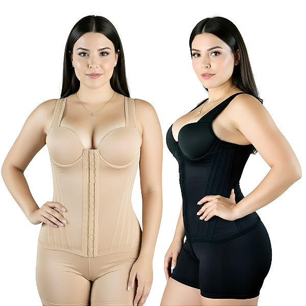 Cinta Com Bojo Alta Compressão 12 Barbatanas Dupla