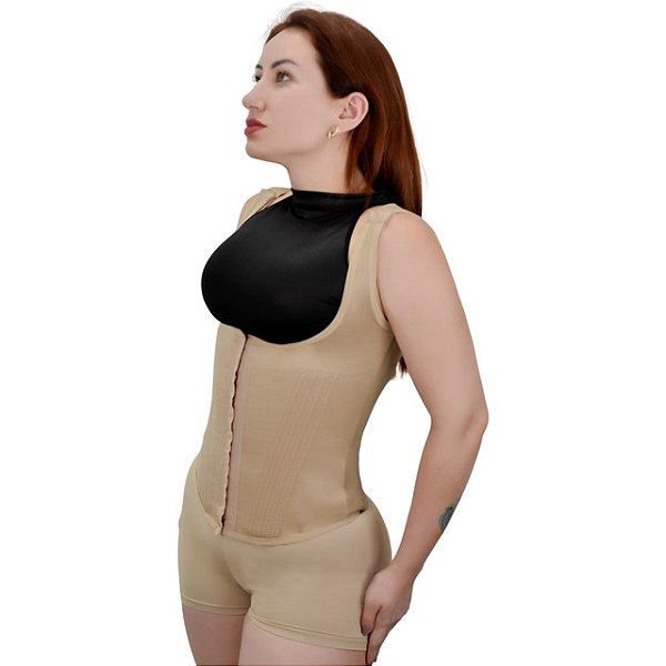 Cinta Modeladora 16 Barbatanas Controle de Barriga Silhueta Desenhada Alta Compressão