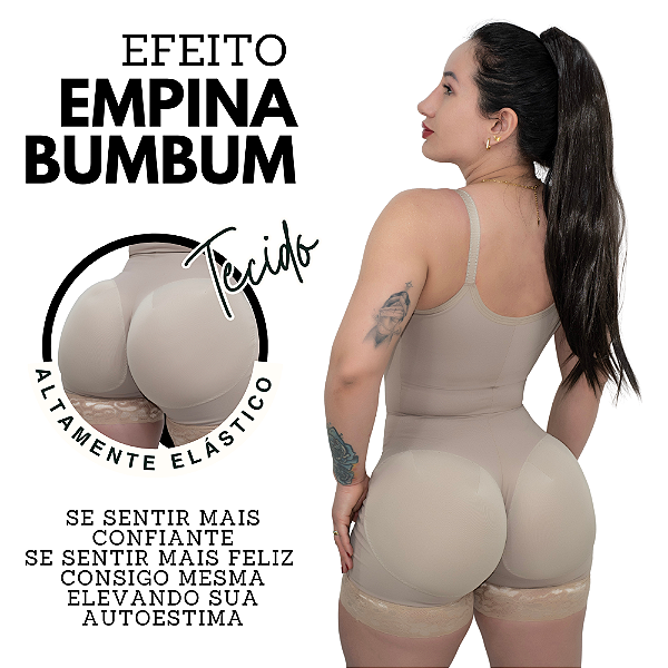 Cinta Body Macacão Levanta Bumbum Estilo Colombiana