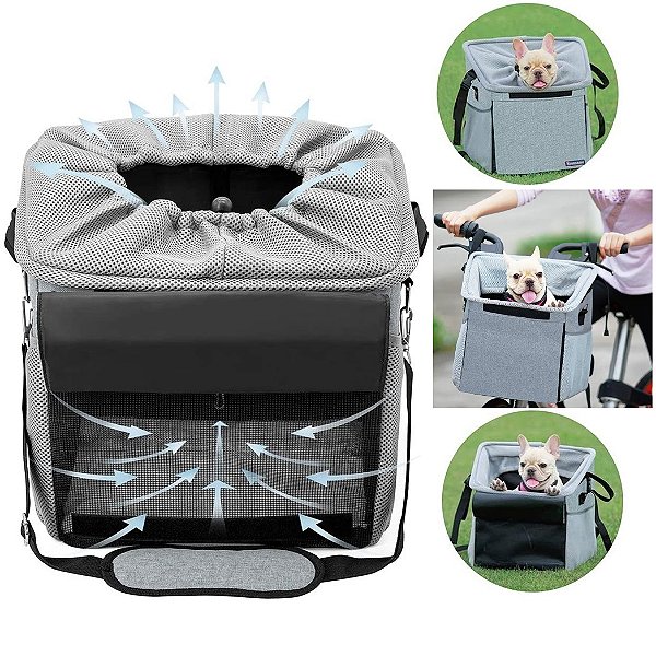 Bolsa Cesta Transporte Pet Bike Carro Bicicleta Cães Gatos
