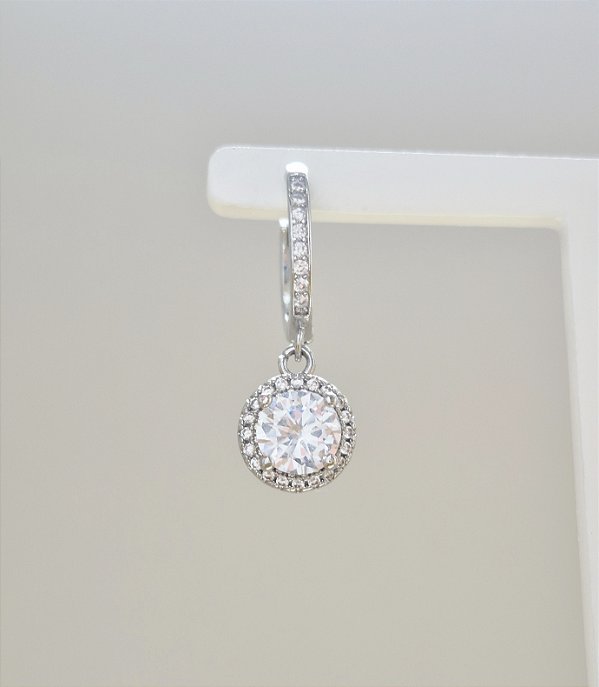 Brinco Moissanite Prata 925