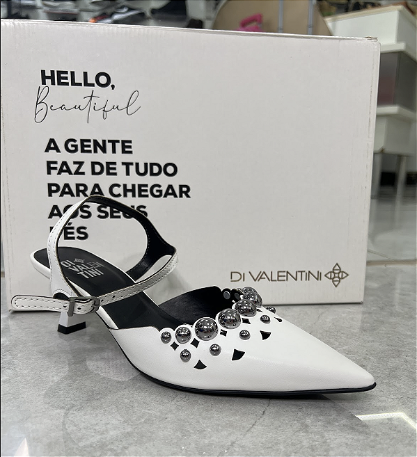 Slingback Di Valentini Branco