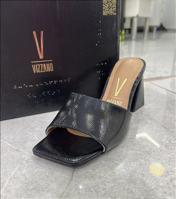 Tamanco Vizzano Preto Verniz