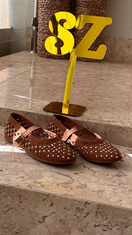 Sapatilha SZ Camel com fivela