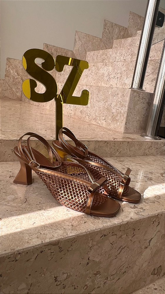 Sandália Bronze Metalizada