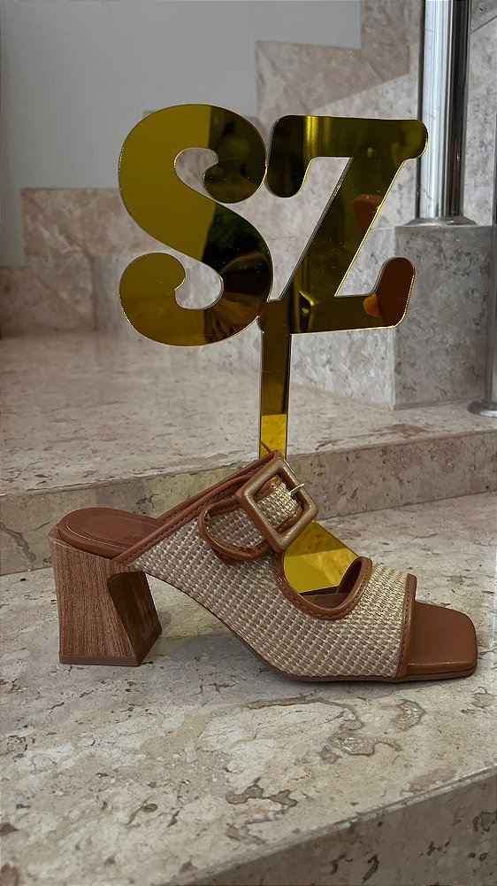 Tamanco SZ Palha & Camel