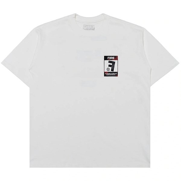 Camiseta Oversized Fire Square Offwhite