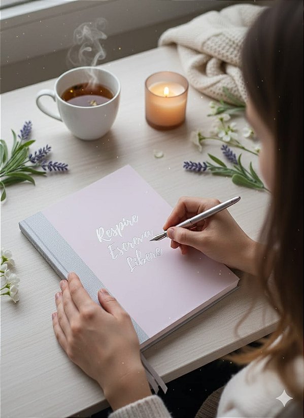 Diário de Descarte da Ansiedade - rosa