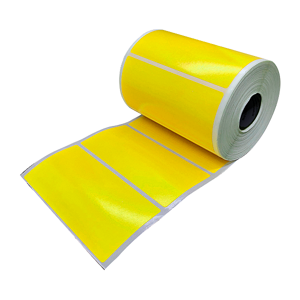Rolo Etiqueta Amarela 100X50mm Couchê Adesiva 585UN (31M)