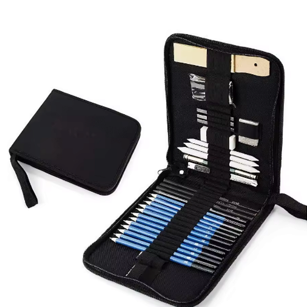 Kit 32 Lápis Desenho Profissional Carvao Esboço Sombreado