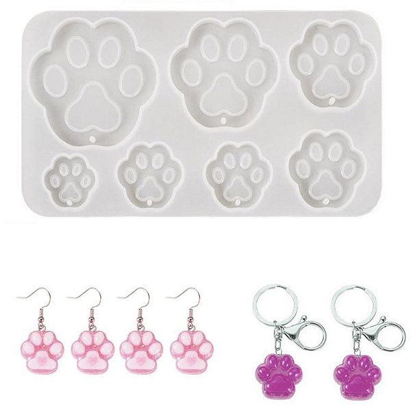Molde Silicone  Brincos Joias Resina Patinhas Pata Cachorro