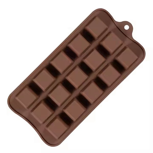 Forma Molde Silicone Chocolate Bombom Doces Quadrados  21cm