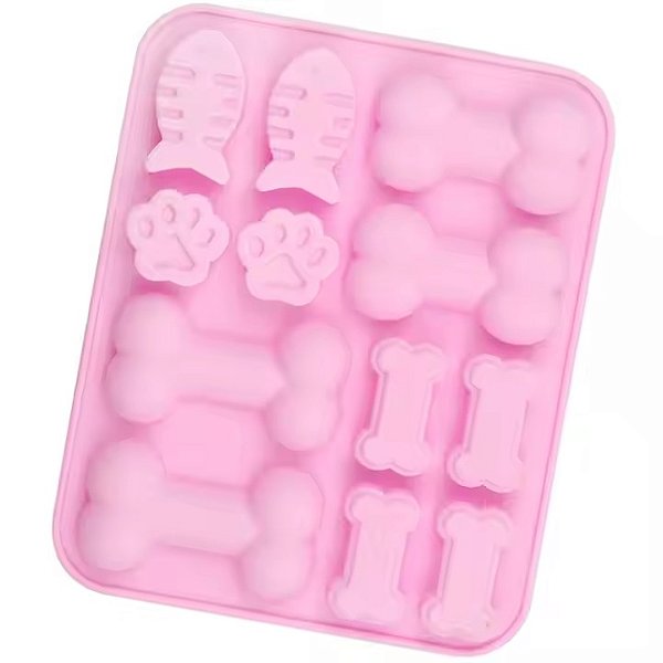 Molde Silicone Cachorrinho Osso Ossinho Raçao Cachorro Gato