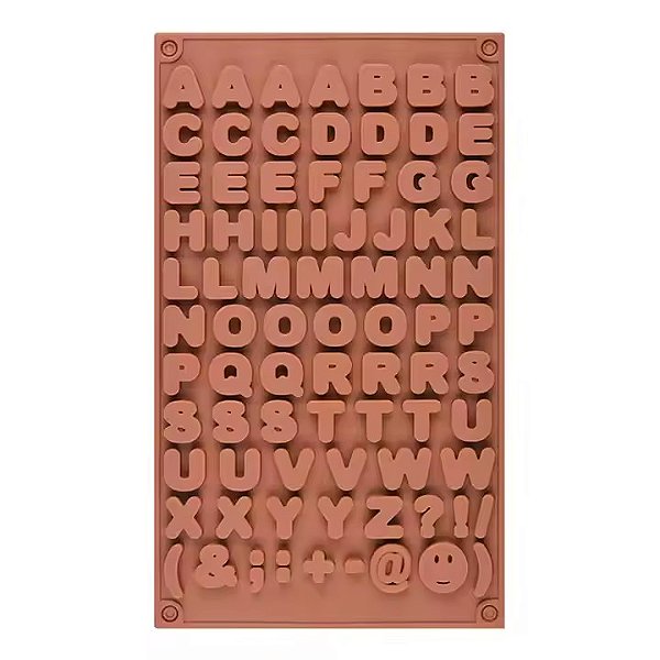 Forma Molde Silicone Letras Alfabeto 29.8cm Resina Biscuit