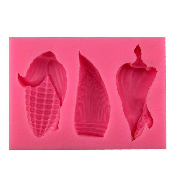 Forma Molde Silicone Legumes Milho Pimentao Verduras Fondant