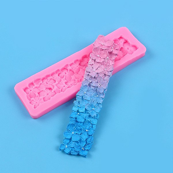 Tapete Molde Silicone Flores Floral Violetas Fondant Biscuit