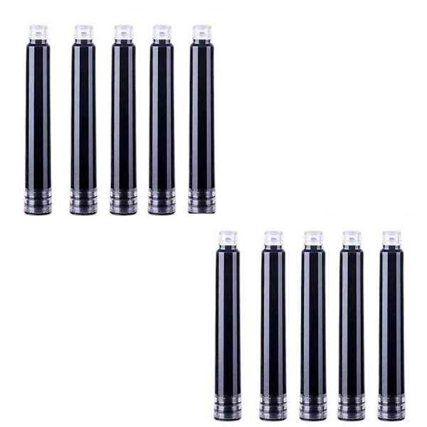 kit 10 RECARGAS TINTA NANQUIM PARA CANETA TINTEIRO 5ML PRETA