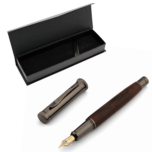 CANETA TINTEIRO METAL PENA 0,5MM PRESENTE LUXO COM CAIXA